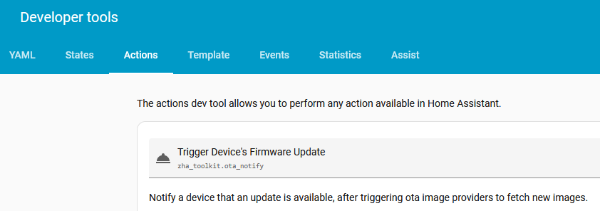 Trigger device firmware update