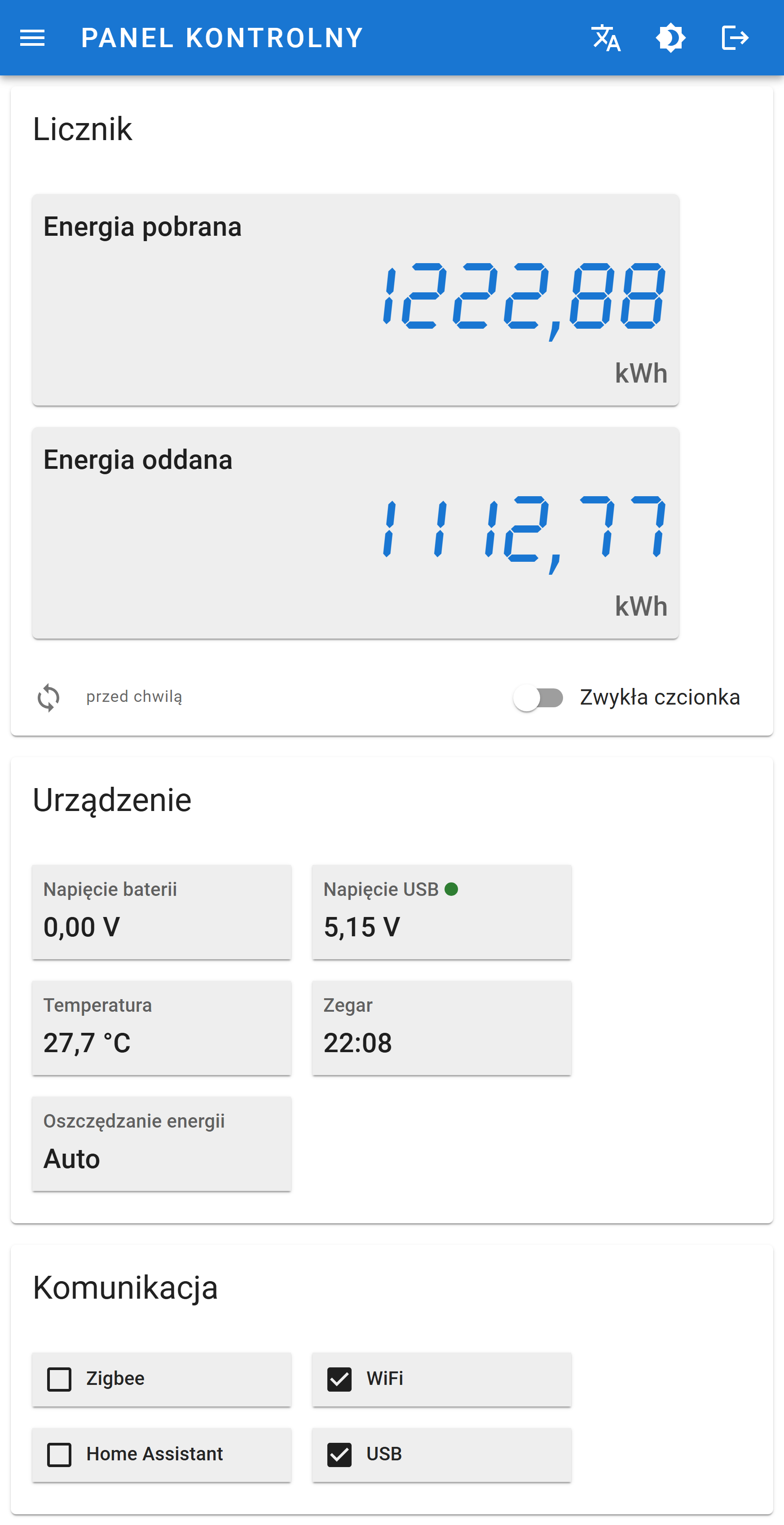 Panel kontrolny