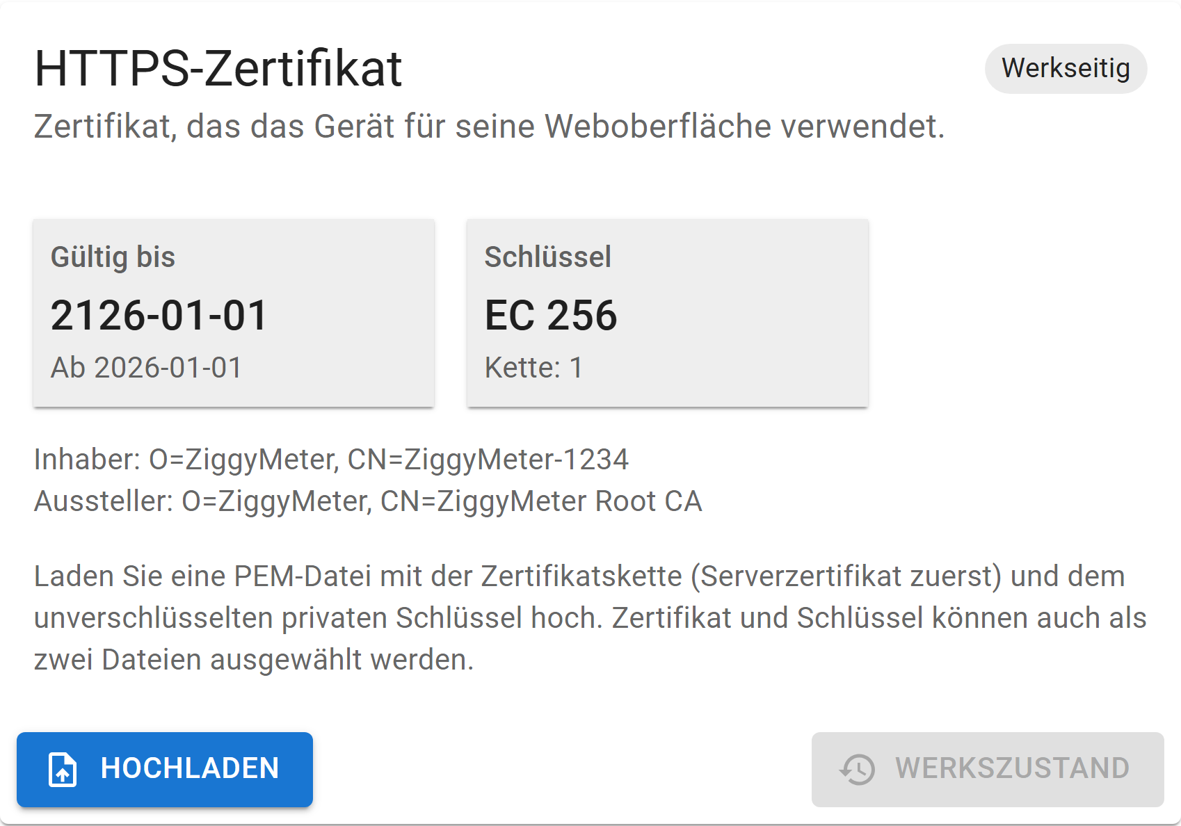 Karte HTTPS-Zertifikat