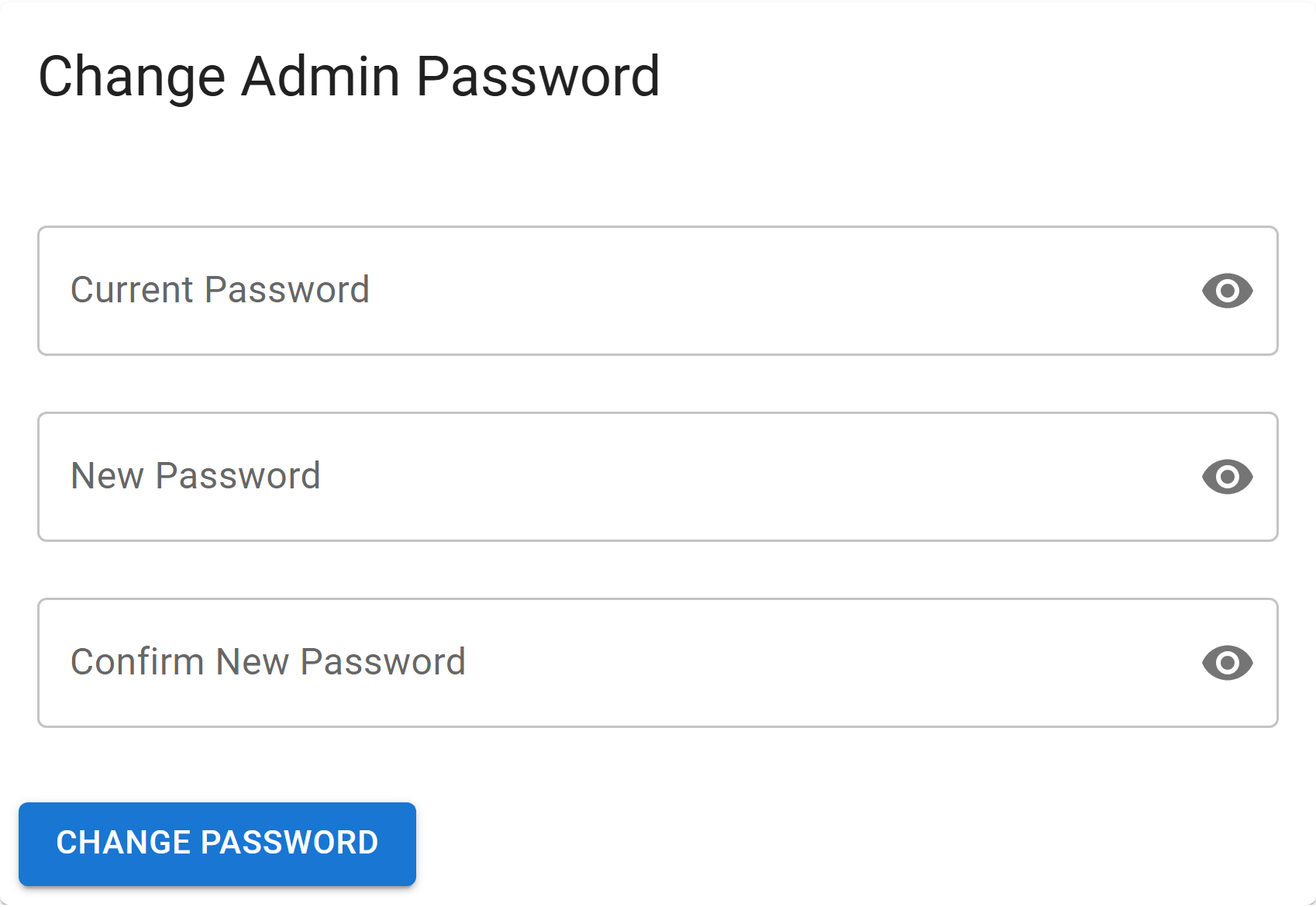 Change password card