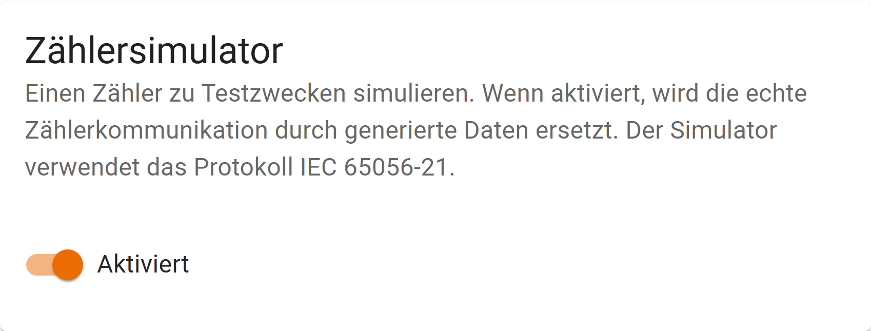 Karte Zählersimulator