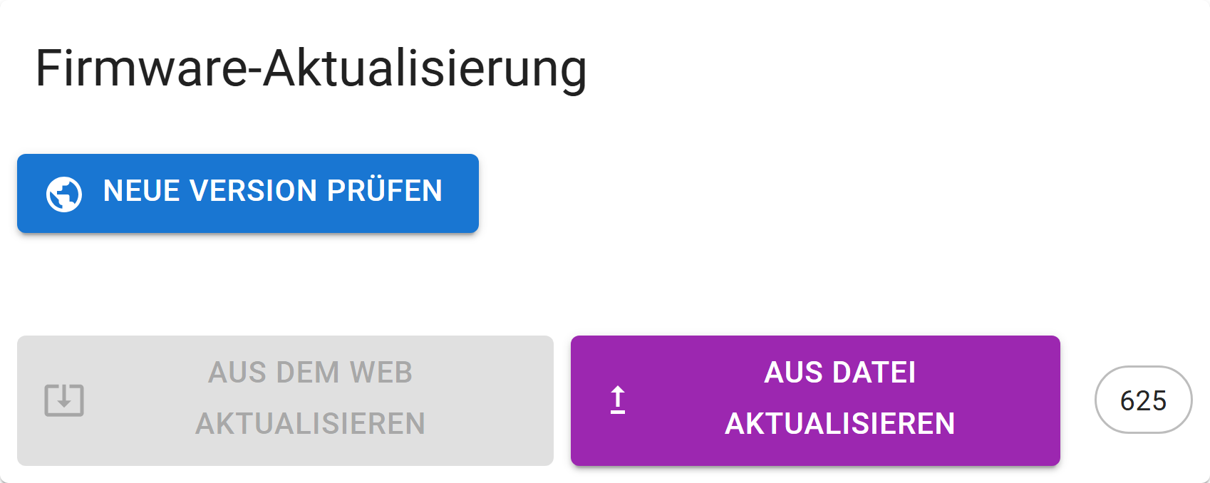 Aktualisierungsoberfläche