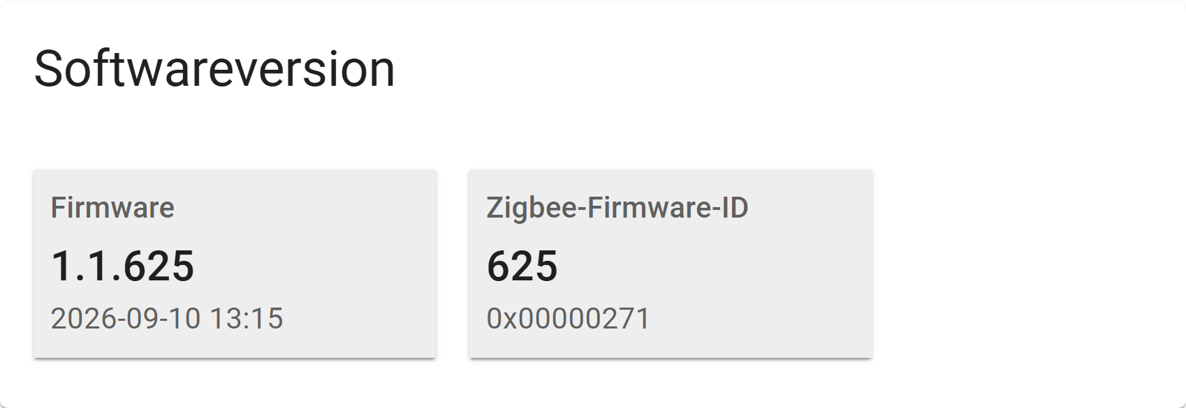 Karte Softwareversion