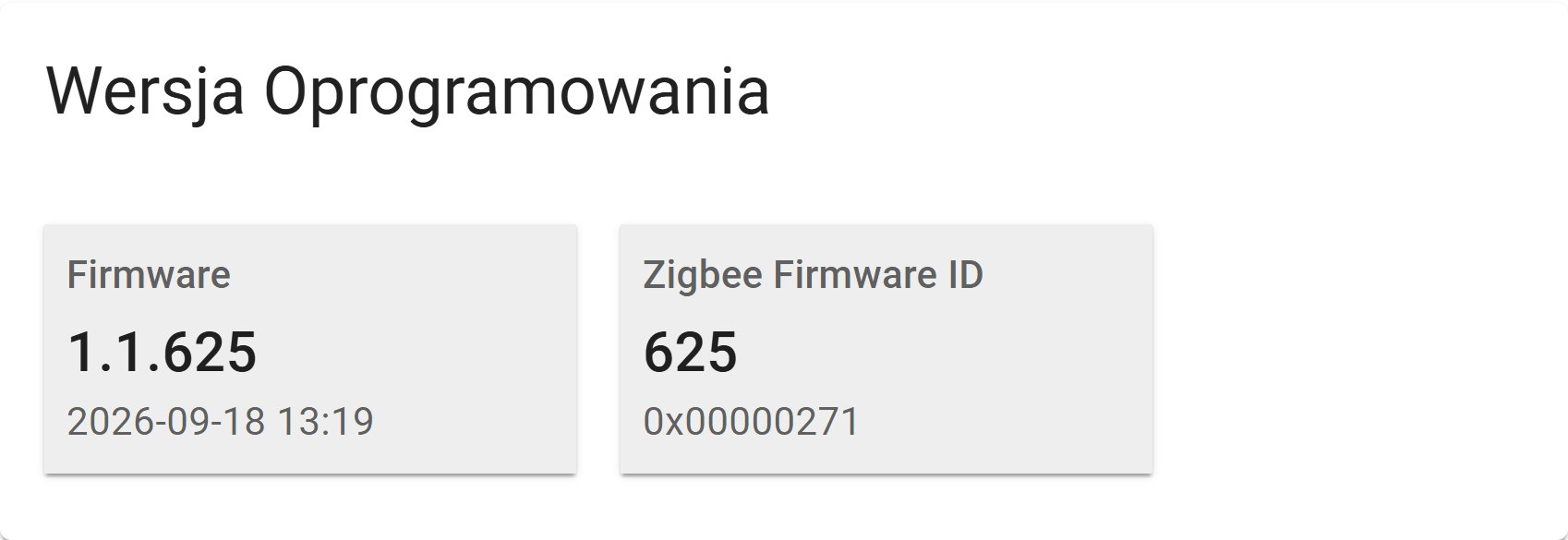 Karta wersji oprogramowania