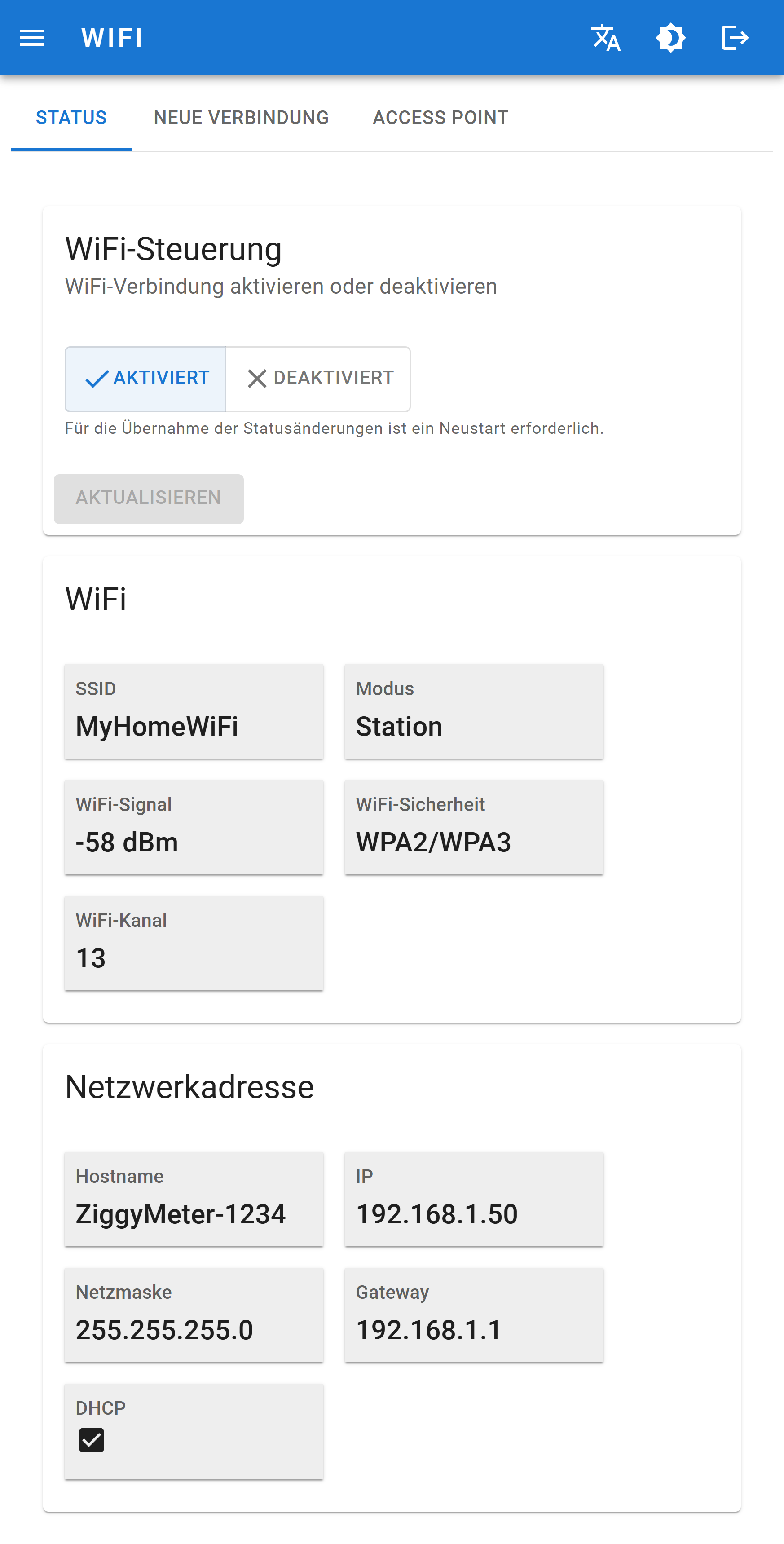 WiFi-Status